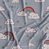 Rainbow Cloud Pattern For Baby Soft and Comfortable Kid's Printed Fabric